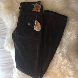 True religion brown cord pants